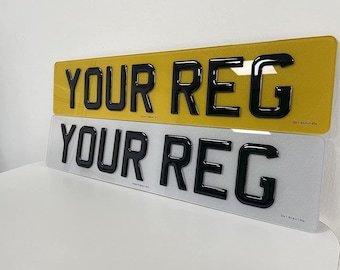 UK Road Legal 3D Gel Pair of Car Registration Number Plates mot DVLA Registered Seller Front Rear or Pair