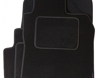 Tailored Black Carpet Car Floor Mats, 4 Piece Set