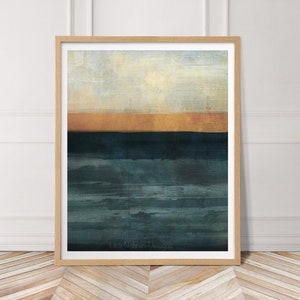 Neutral Abstract Landscape Art Print: Earth Tone Giclee Print