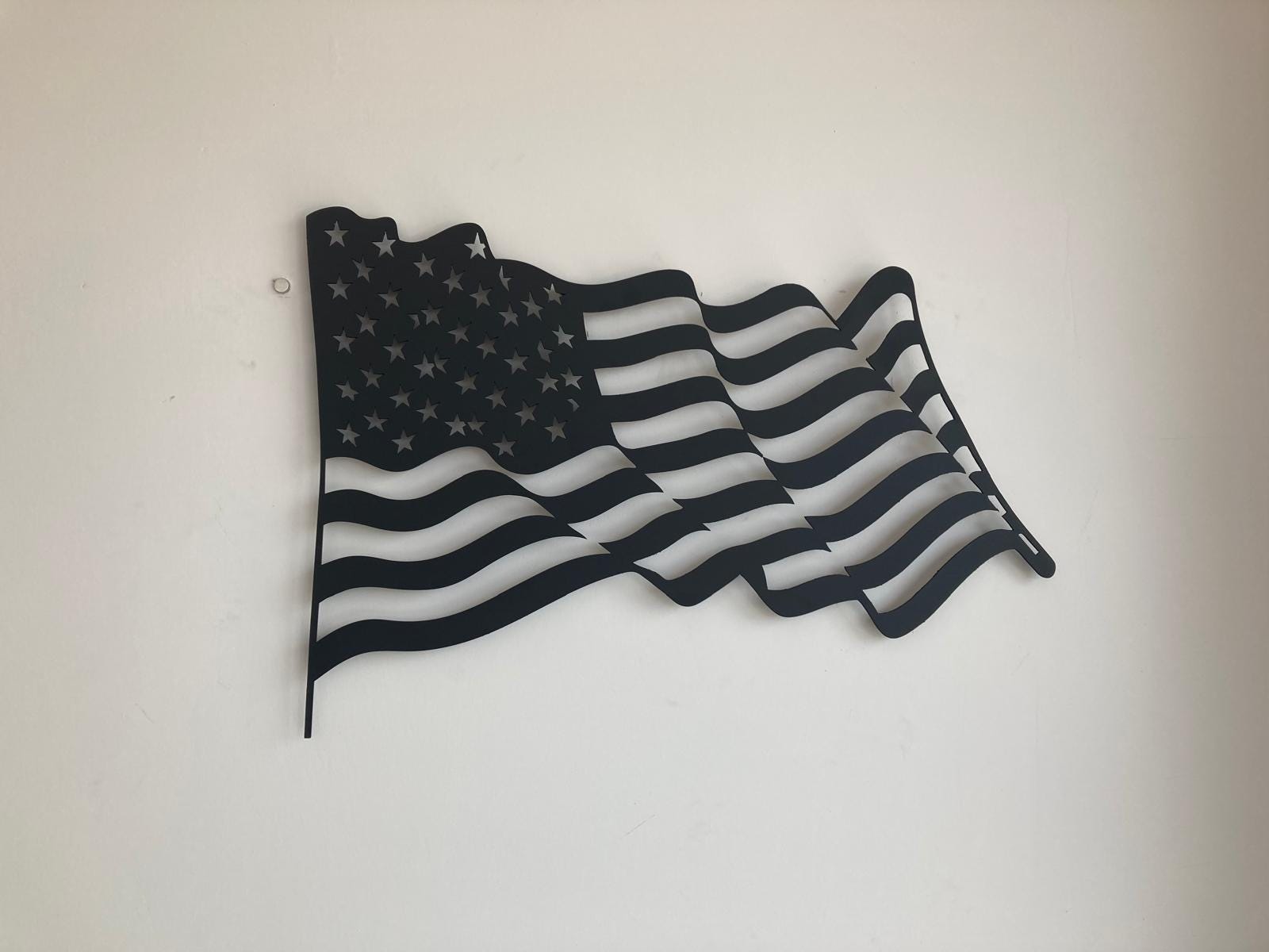 Metal American Flag Wall Art, Patriotic Home Decor, USA Flag Wall Art ...