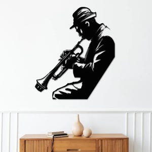 Jazz Musician Metal Wall Art, Music Room Decor, Unique Gift For Music Lover, Perfect Gift For Jazz Lover, Unique Father&#39;s Day Gifts