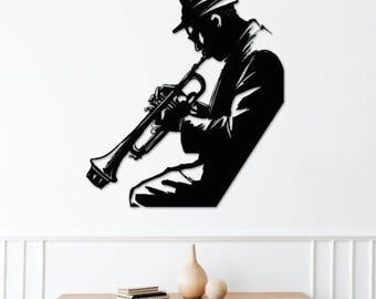 Music Sign Wall Art, Music Studio Art, Gift for Jazz Lover, Saxophone Wall Art, Metal Wall Art, Jazz Metal Wall Decor, Musician Gift