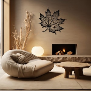 Metal Leaf Wall Sign, Modern Leaf Design for Home Decor, Leaf Patterned Metal Wall Decor, Leaf Metal Wall Decor, Abstract Leaf Wall Decor