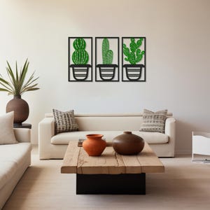 Plants Wall Art, Cactus Metal Wall Decor, Outdoor Wall Decor, Cactus Metal Wall Art Set, Large Cactus Wall Decor, Outdoor Gift, Wall Decor