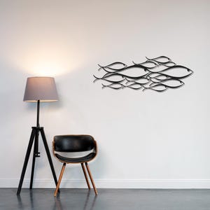 School Of Fish Metal Wall Decor, Nautical Wall Decor, Metal Fish Wall Art, Livingroom Wall Decor, Fish Wall Hanging, Metal Fish Sculpture