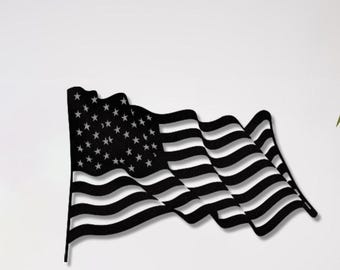 Metall Amerikanische Flagge Wand Kunst, Vaterländische Wohnkultur, USA Flagge Wand Kunst, Große Metall USA Flagge, Indoor Outdoor Wand Dekor, Metall Wandbehang