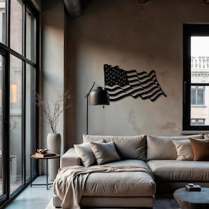 Metalen Amerikaanse vlag kunst aan de muur, patriottische Home Decor, USA vlag kunst aan de muur, grote metalen USA vlag, indoor outdoor muur decor, cadeau voor veteranen