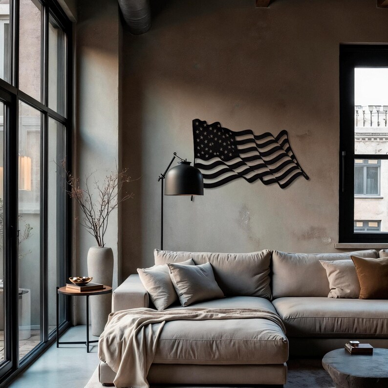Metal American Flag Wall Art, Patriotic Home Decor, USA Flag Wall Art ...