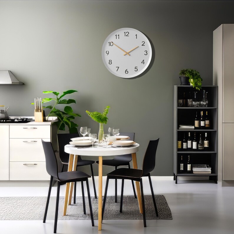 metal wall clock, modern wall clock, minimal wall clock, round wall clock, silent wall clock, kitchen wall clock, living room wall decor, office wall clock, housewarming gift, gift for her, modern home decor, sage green clock, unique wall clock, office decor, large wall clock, minimalist wall clock, modern home decor, bedroom wall clock, kitchen wall clock, gift for him, gift for her