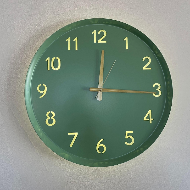 metal wall clock, modern wall clock, minimal wall clock, round wall clock, silent wall clock, kitchen wall clock, living room wall decor, office wall clock, housewarming gift, gift for her, modern home decor, sage green clock, unique wall clock, office decor, large wall clock, minimalist wall clock, modern home decor, bedroom wall clock, kitchen wall clock, gift for him, gift for her