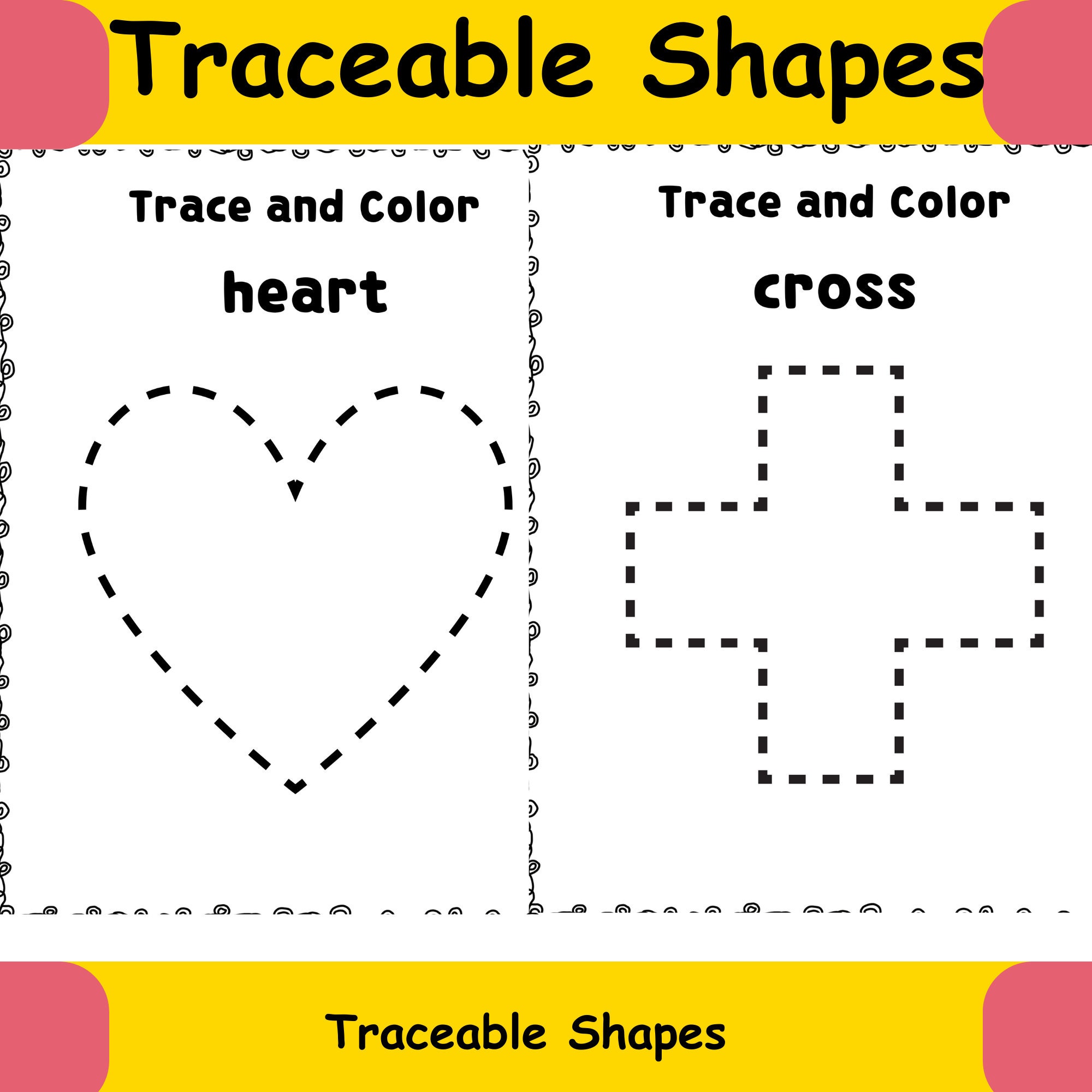 Traceable Shapes Activity Book for Preschoolers Fine Motor Skills