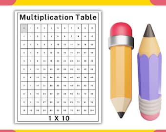 Tafel van vermenigvuldiging | Vermenigvuldigingsuitdaging | Werkblad Tafel van vermenigvuldiging | Tafel van vermenigvuldiging afdrukbaar