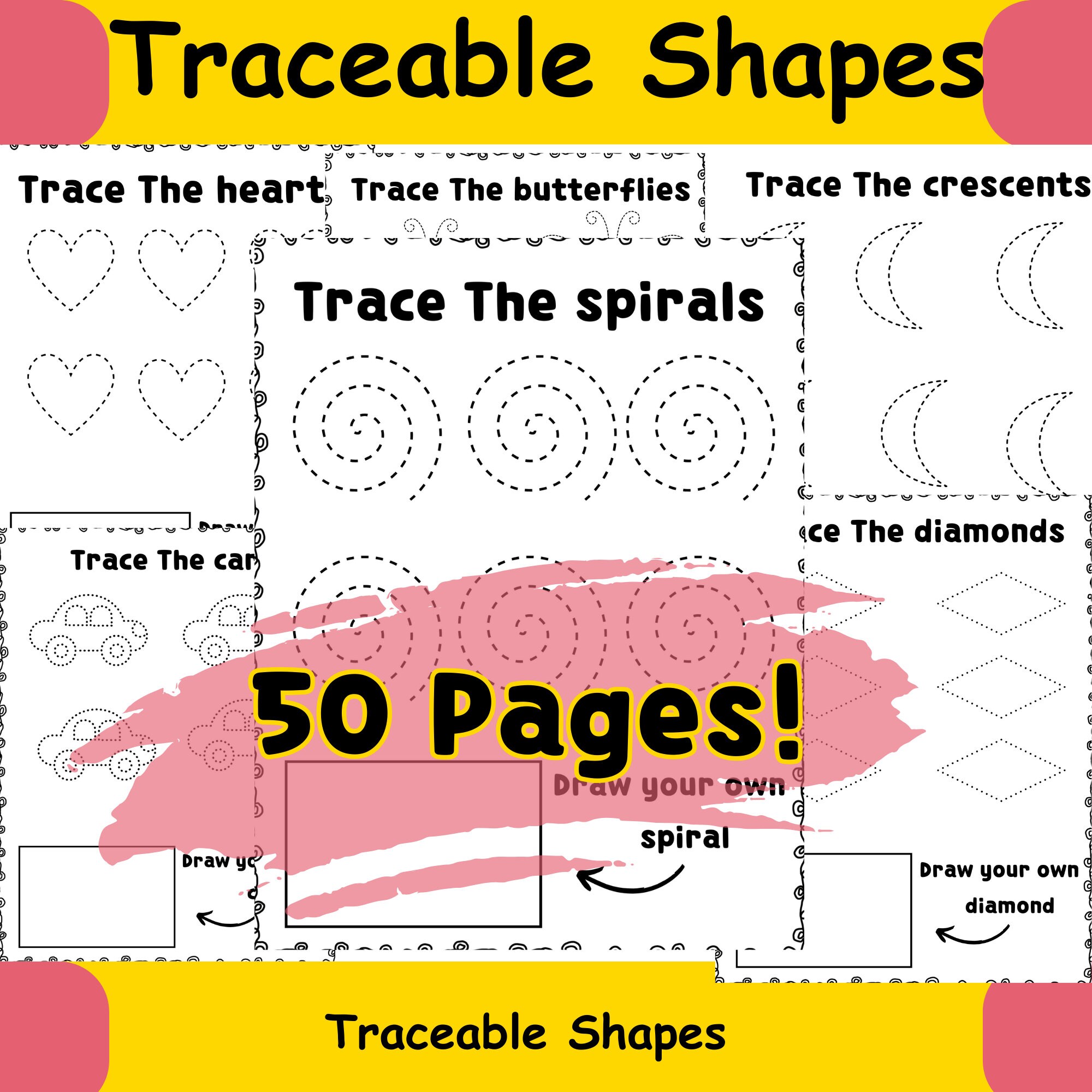 Traceable Shapes Activity Book for Preschoolers Fine Motor Skills