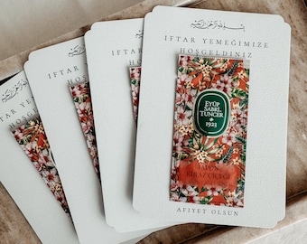 Tarjetas de lugar hechas a mano para Ramadán