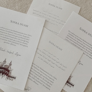 Tarjeta de lugar de Ramadán - Sofra Duasi