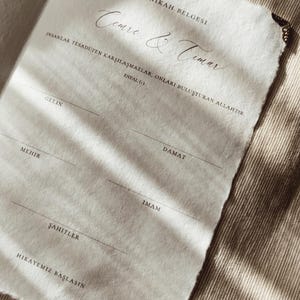 Dini Nikah Belgesi | Islamische Eheurkunde | Büttenpapier