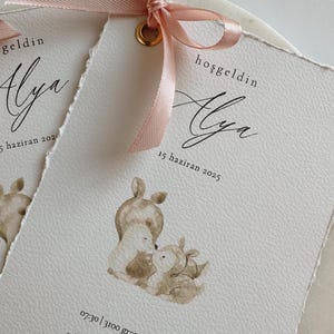 Bebé kartlari | Mevlid karlari | Tarjetas de bienvenida para bebes