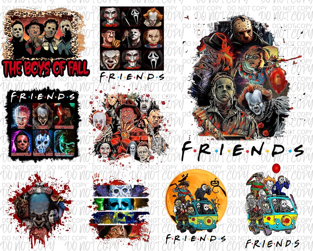 Halloween Character Png Bundle, Horror Characters Png Bundle, Horror ...