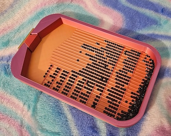 Multi-Placer Grid Diamond Art Tray with Stopper: Diamond Painting Tool
