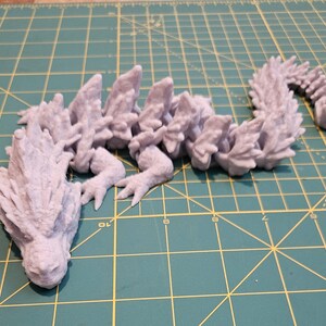 Articulated Rock Dragon Fidget Toy: 3D Printed Flexi Dragon (17&quot;)