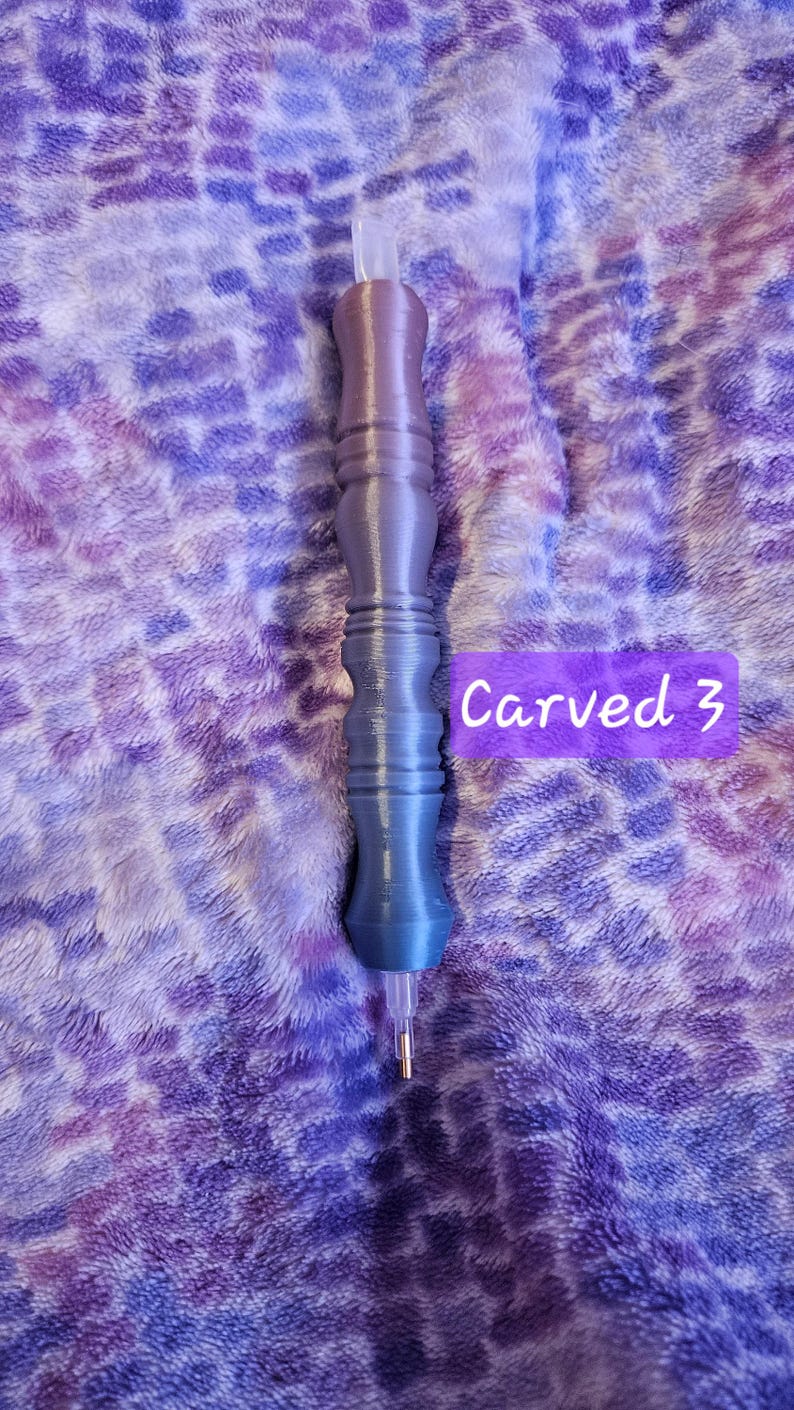 3D Printed Diamond Painting Pen: Carved Wood Style E-Painter Replacement image 5