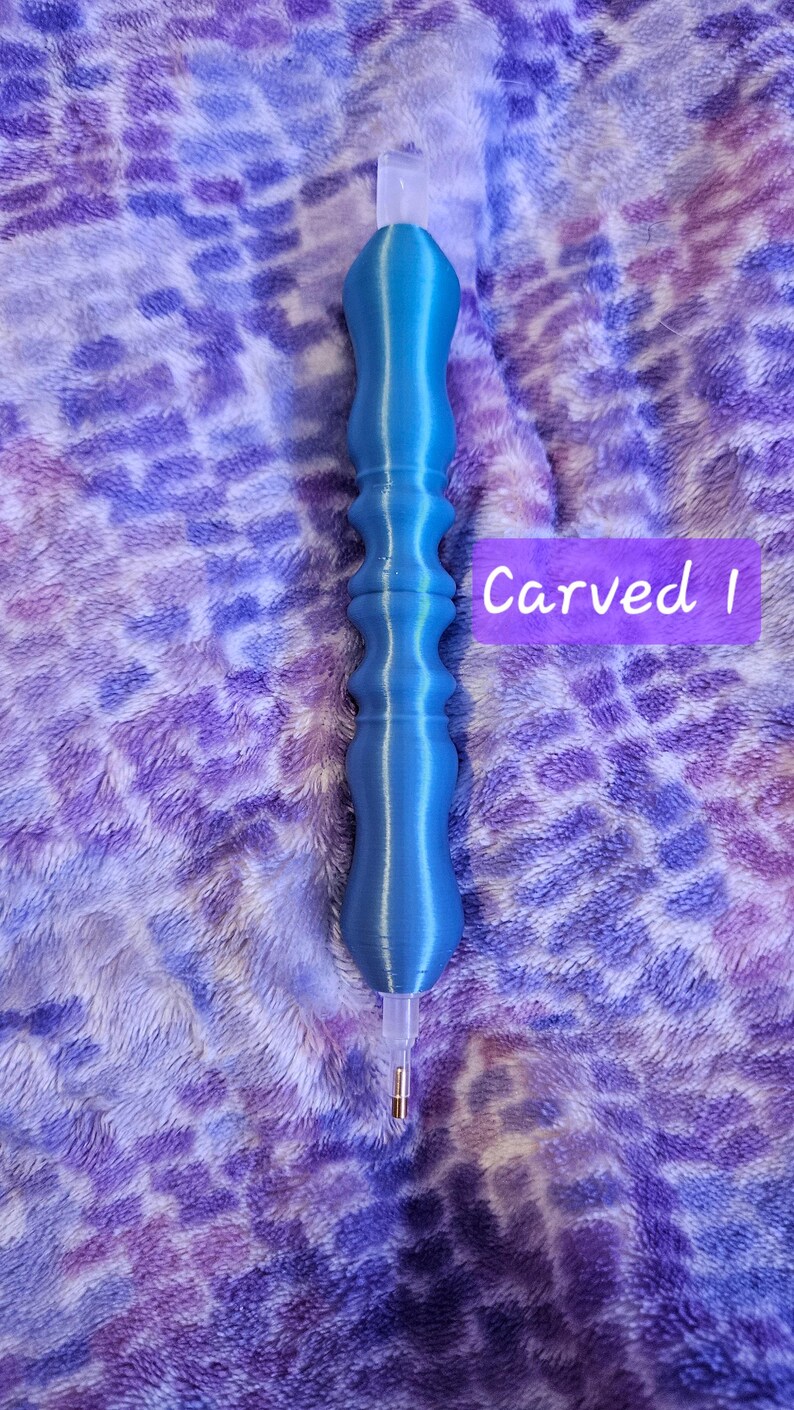 3D Printed Diamond Painting Pen: Carved Wood Style E-Painter Replacement image 3