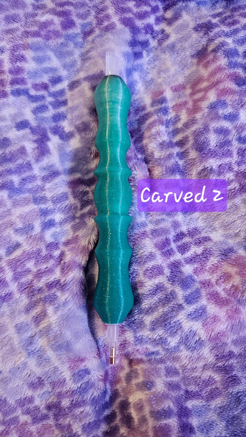 3D Printed Diamond Painting Pen: Carved Wood Style E-Painter Replacement image 4