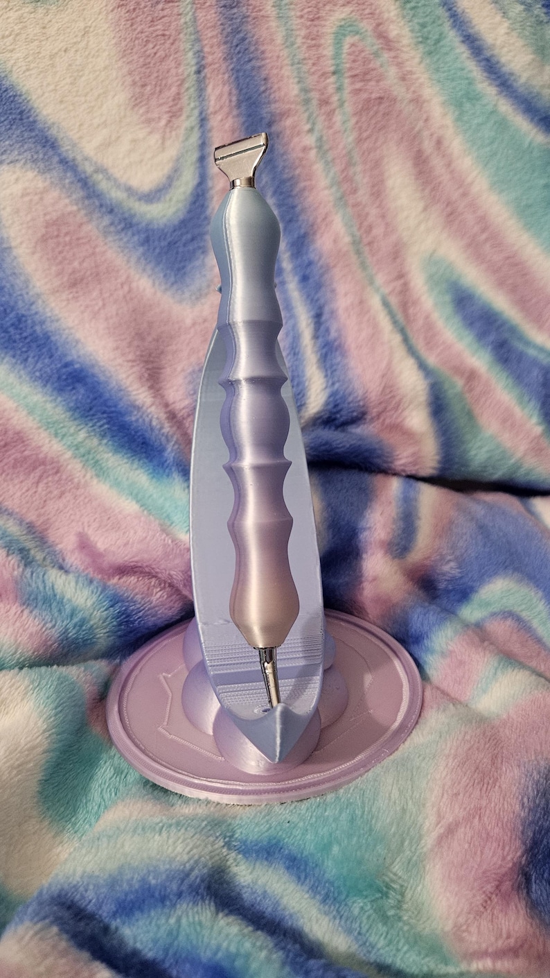 Moon Diamond Art Pen Holder: 3D Printed Craft Tool Stand image 2