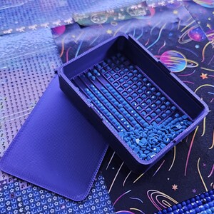 3Dプリントダイヤモンドペインティングトレイ：スライド式蓋付き小型コンボスタッキングトレイ 画像 5