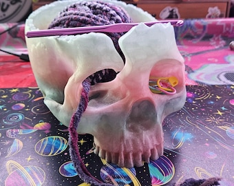 Spooky Skull Yarn Bowl: 3D Printed Halloween Craft Holder