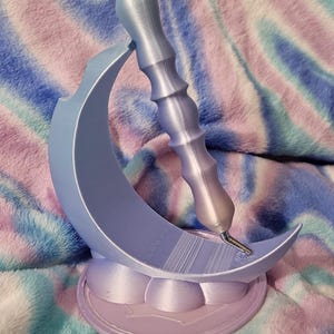 Moon Diamond Art Pen Holder: 3D Printed Craft Tool Stand image 1