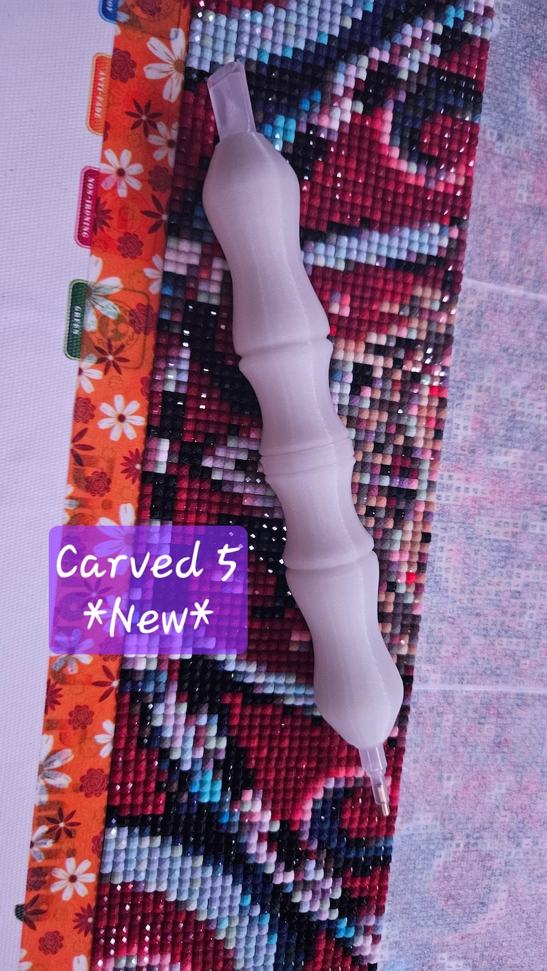 3D Printed Diamond Painting Pen: Carved Wood Style E-Painter Replacement image 7