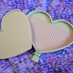 Heart Shaped Diamond Art Tray with WASHI Feature with Sliding Lid and Stopper, Diamond Painting Accessory, Diamond Dot Tool, Craft Supply