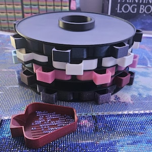 3D Printed Diamond Painting Tray Carousel: Spinning Rhinestone Organizer