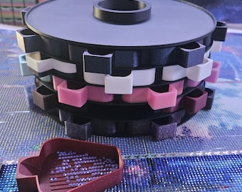 3D Printed Diamond Painting Tray Carousel: Spinning Rhinestone Organizer