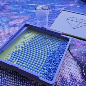 Stacking Diamond Painting Tray: 3D Printed Gem Organizer (100x100mm)