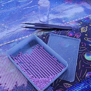 Bandeja mediana para pintura de diamantes: organizador de taladros apilables impreso en 3D