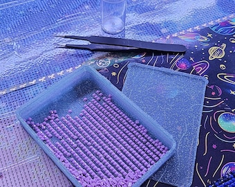 Medium Diamond Painting Tray: 3D Printed Stacking Drill Organizer