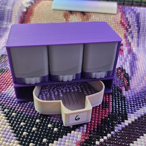 Diamond Drill Dispenser, 3 Color 3D Printed Storage for Rhinestone Art, Bead Painting Organizer Tool