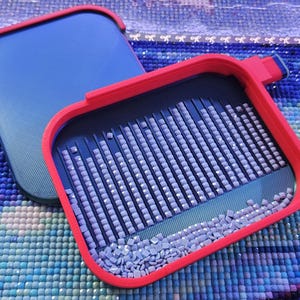 3D-tryckt diamantkonstbricka, landskapsmålningstillbehör med strass och skjutbart lock, Washi-funktion