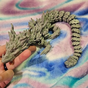 Large Desert Dragon Flexi Fidget, Fully Articulated 3D Printed Fidget, Full Size Mama Dragon 17&quot;, Full Length 3D Printed Flexi Toy, Gifts
