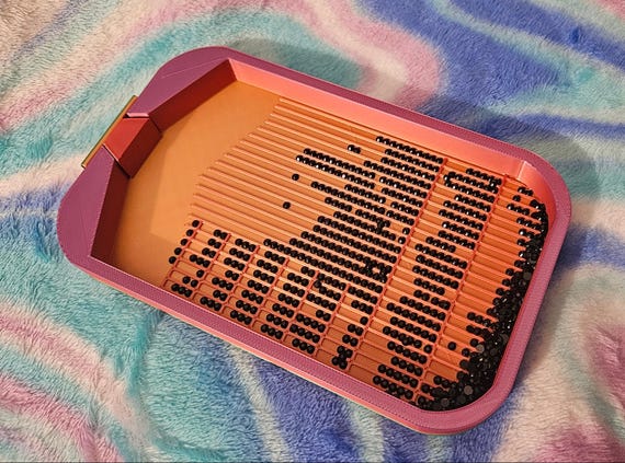 Multi-Placer Grid Diamond Art Tray with Stopper: Diamond Painting Tool