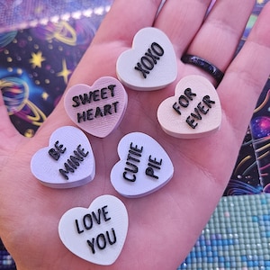 Candy Hearts Diamond Art Cover Minder Magnets, Cute Valentine&#39;s Gift for Diamond Painters, Convenient Diamond Accessory, Diamond Dot Tool