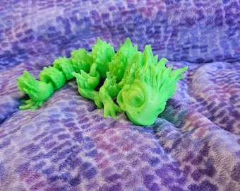 3D Printed Baby Forest Dragon: Articulated Fidget Toy