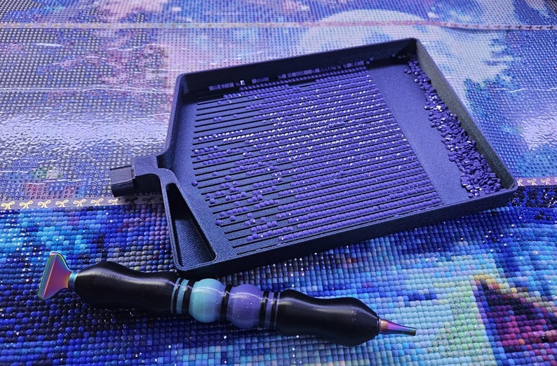 XXL Diamond Art Tray: 3D Printed Painting Boat with Washi Feature image 3