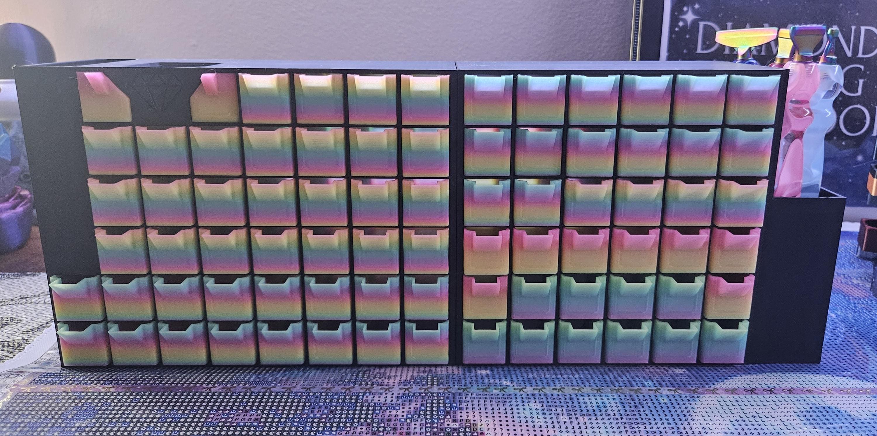 3D Printed Diamond Painting Drill Organizer: Expandable Rhinestone Storage