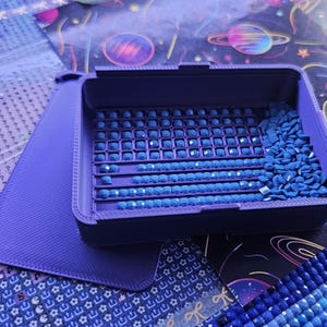 3D Printed Diamond Painting Tray: Small Combo Stacking Tray with Sliding Lid