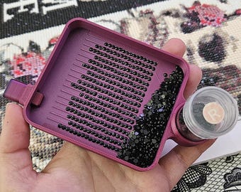 3D Printed Diamond Art Tray: Rhinestone Organizer with Washi Shelf