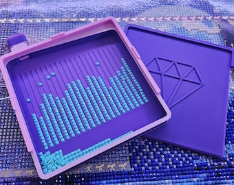 Bandeja apilable para pintura de diamantes washi: organizador de diamantes de imitación impresos en 3D