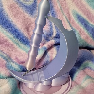 Moon Diamond Art Pen Holder: 3D Printed Craft Tool Stand image 3